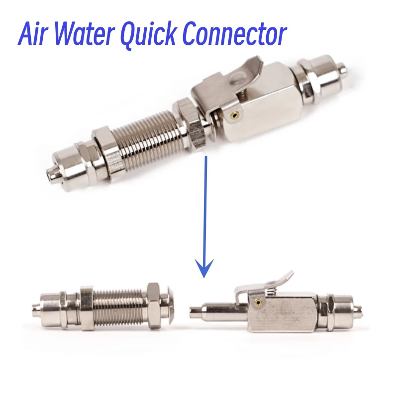 1 Set Dental Air Water Quick Connector Stainless Steel Anti-suction Adapter Valve for Ultrasonic Scaler Dentist Chair Parts