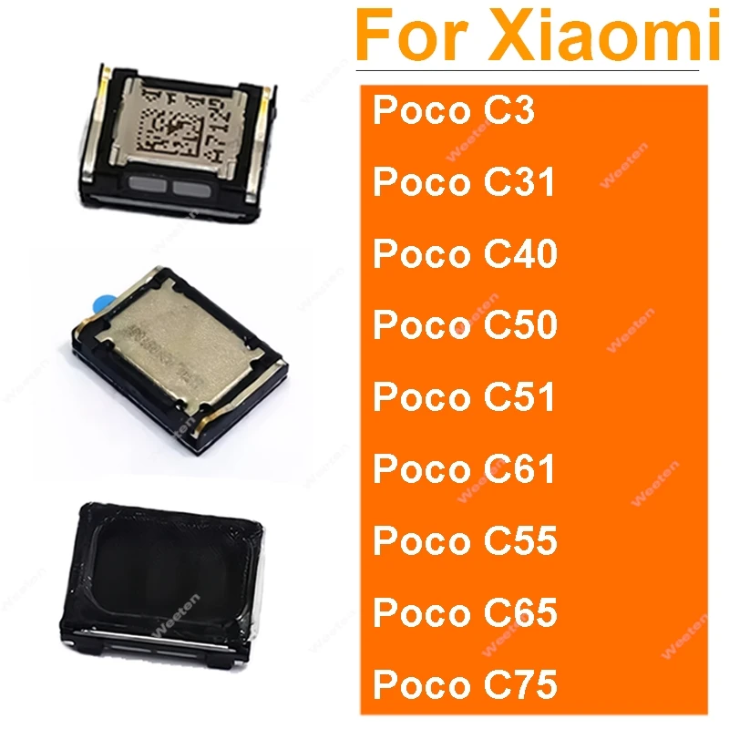 Earpiece Earphone Top Ear Speaker Sound Flex Cable Replacement Parts For Xiaomi Poco C3 C40 C50 C31 C51 C61 C55 C65 C75