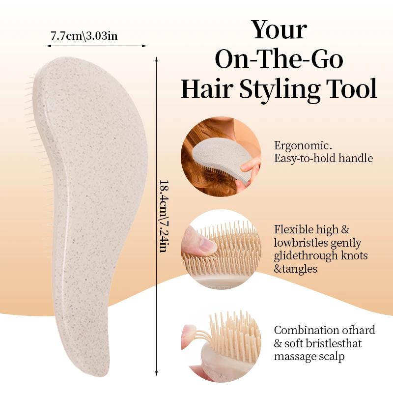 1pc Mini Magic Detangling Boxed Comb Anti-static Massage Hair Brushes Detangle Air Cushion Hairbrush Comb Festival Gift Box Comb
