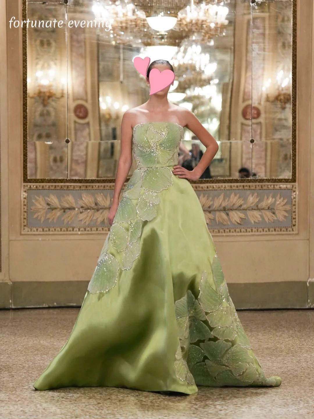 

Fortunate Evening Elegant Vintage Sweet Green Beads Lace New Stylish Customized Formal Occasion Prom Dress Evening Party Gowns