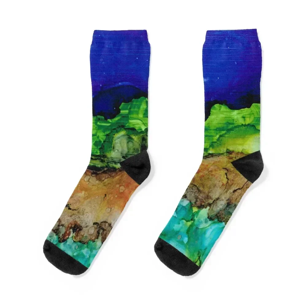 

Night Sky Seaside Socks men cotton high quality hockey anti-slip Boy Socks Women's