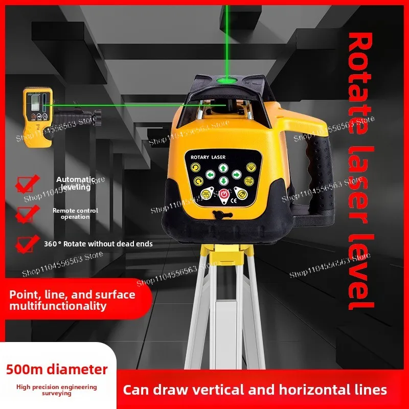 Imported Automatic 360° Rotating Laser Leveling Instrument, Self-Leveling Laser Level, Outdoor-Specific Receiver