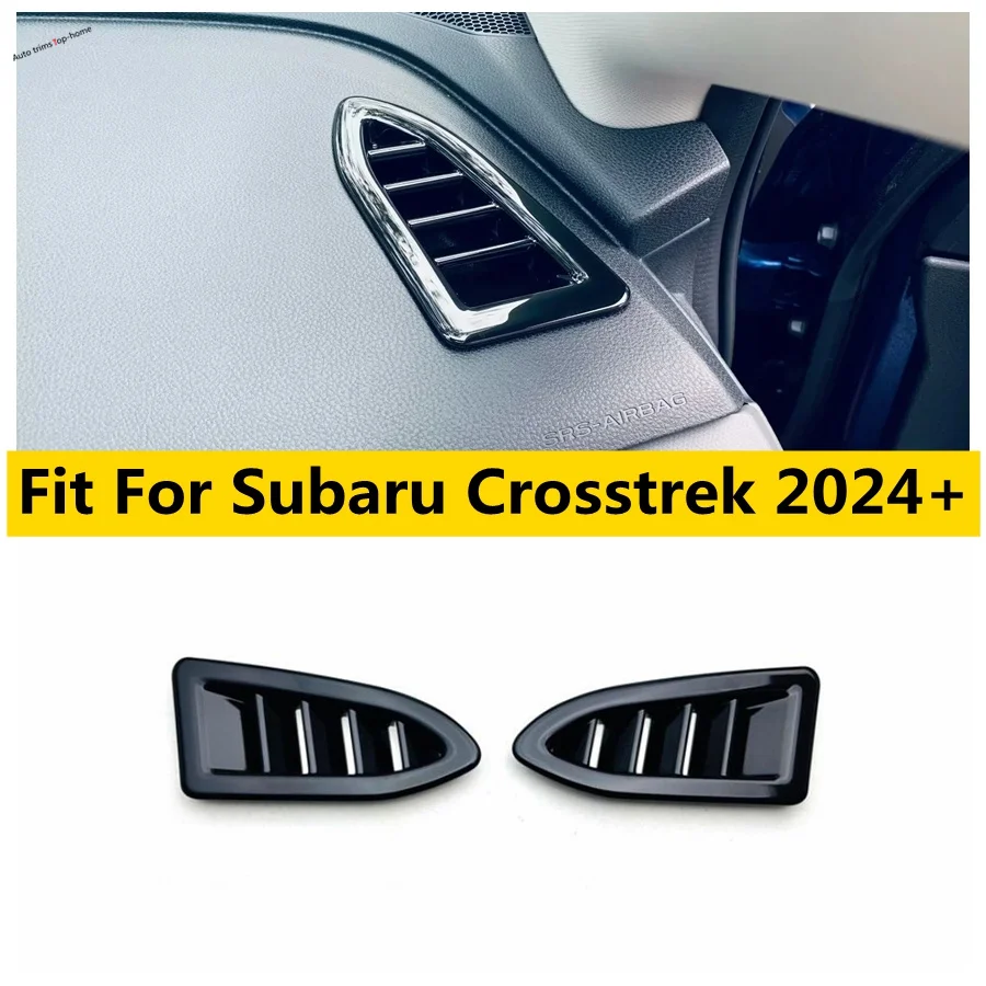 Front Small Air Conditioning Outlet Vent Decoration Frame Cover Trim Fit For Subaru Crosstrek 2024 + Interior Accessories