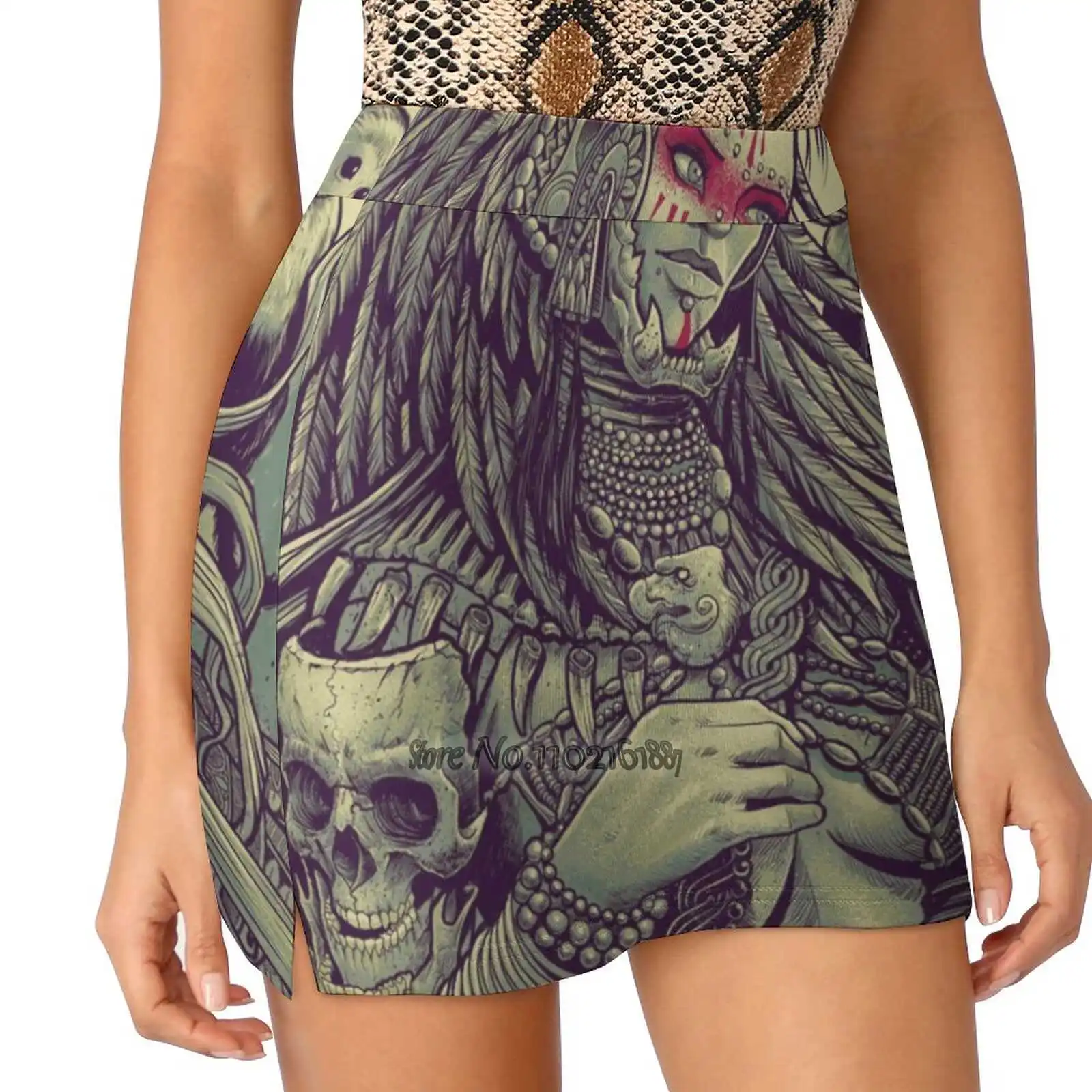 

Vulture Queen S-4Xl Tennis Skirts Golf Fitness Athletic Shorts Skirt With Phone Pocket Vulture Queen Womens Monkey Capuchin