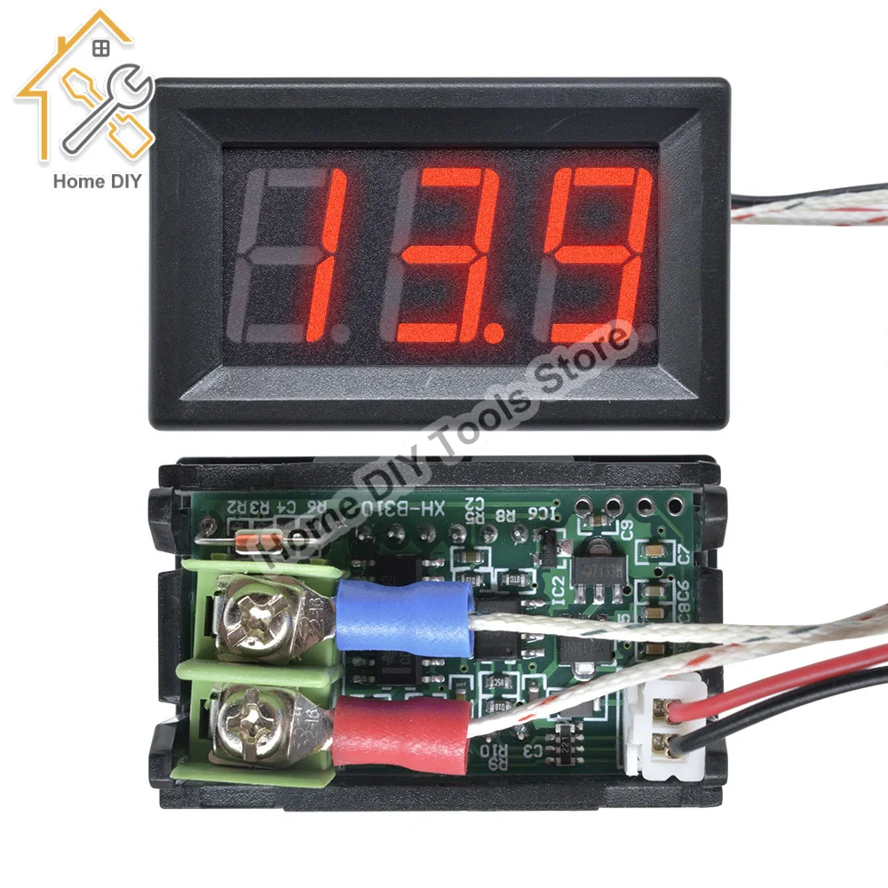 XH-B310 LED Digital Thermometer 12V K-type M6 Thermocouple Temperature Meter Tester 30 ~ 800C