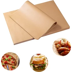 LMETJMA 100 Pcs Parchment Paper Baking Sheets Non-Stick Precut Baking Parchment Baking Paper Will Not Curl Burn Wax Paper JT70