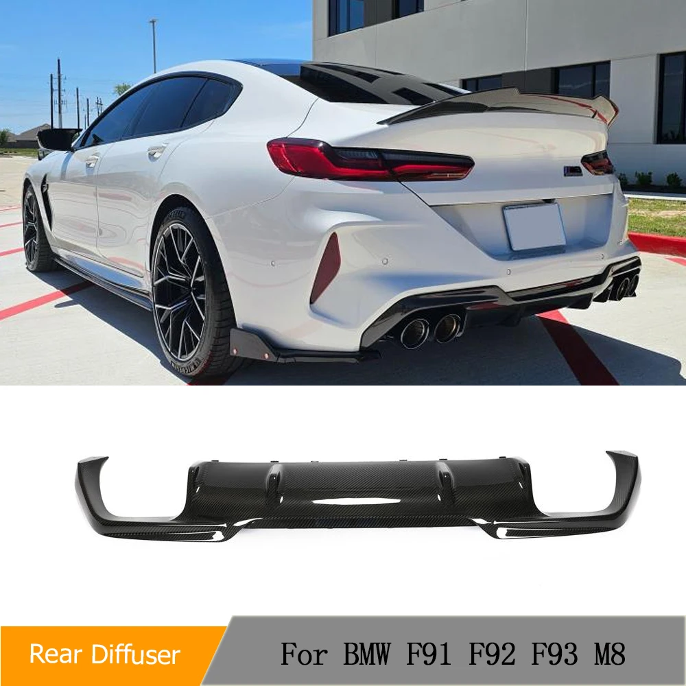 Prepreg Dry Carbon Fiber Car Rear Bumper Diffuser Lip Spoiler for BMW 8 Series G16 F93 M8 2019-2023 Rear Diffuser Lip Protector