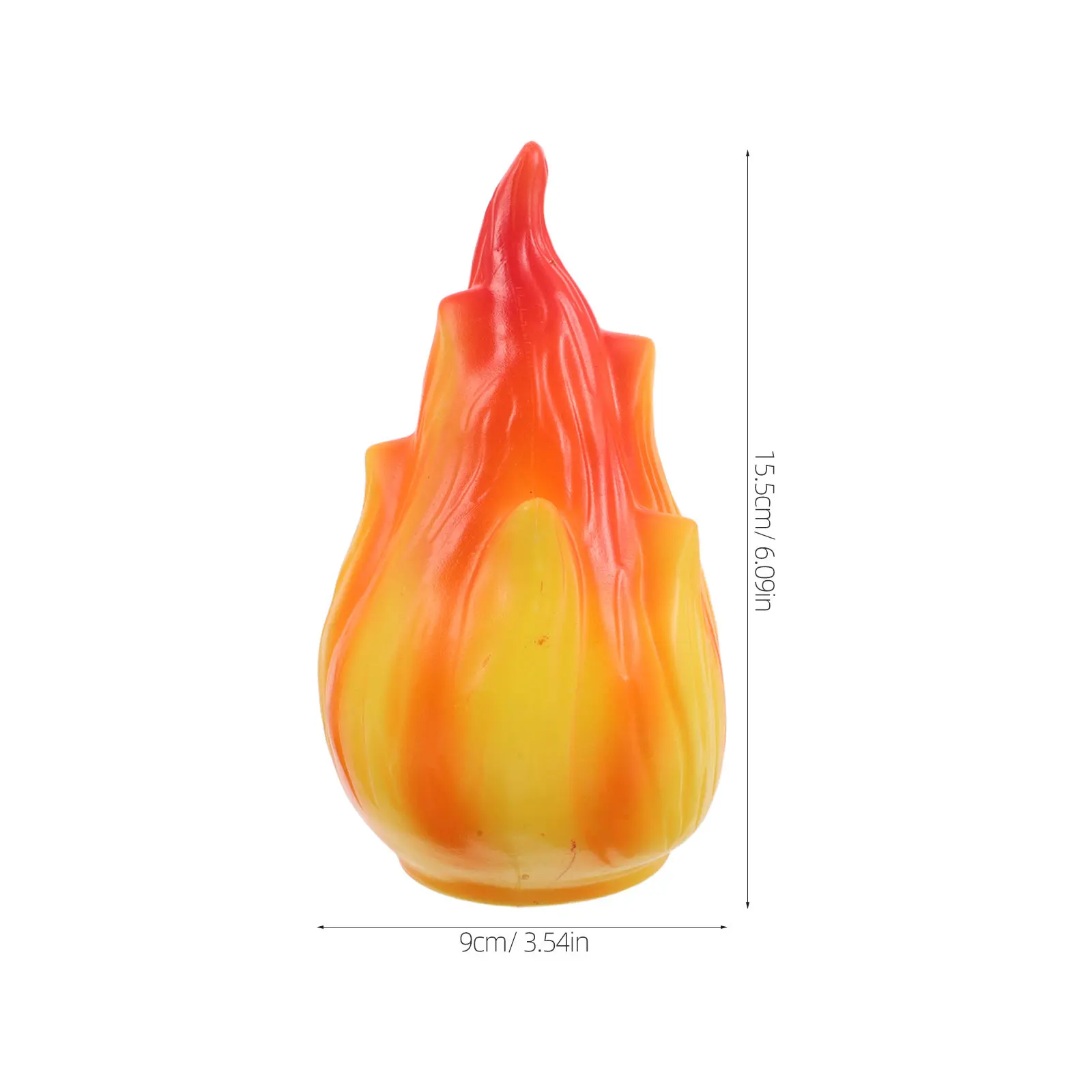 2Pcs Flame Lamp Shade Replacement Outdoor Solar Light Cover for Garden Patio Poolside Realistic Decorative Plastic Top