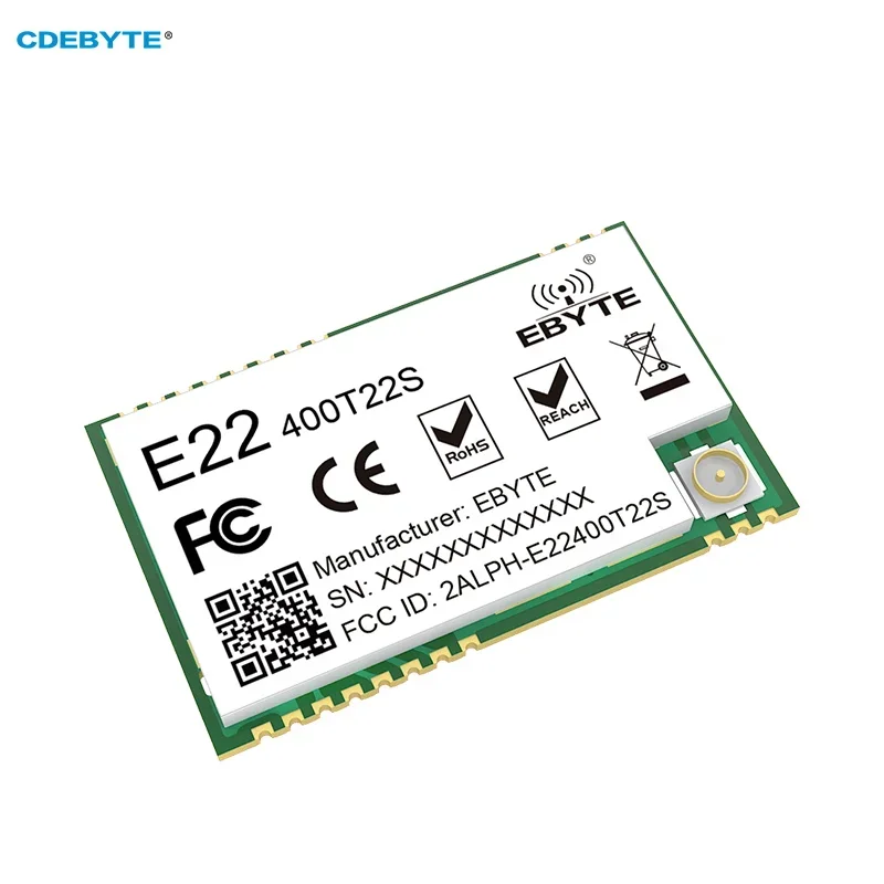 Imagem -04 - Lora-módulo de Transmissão de Dados sem Fio 433mhz 22dbm Alcance 5km E22400t22s Ipex Antena de Selo Módulo Smd Pcs