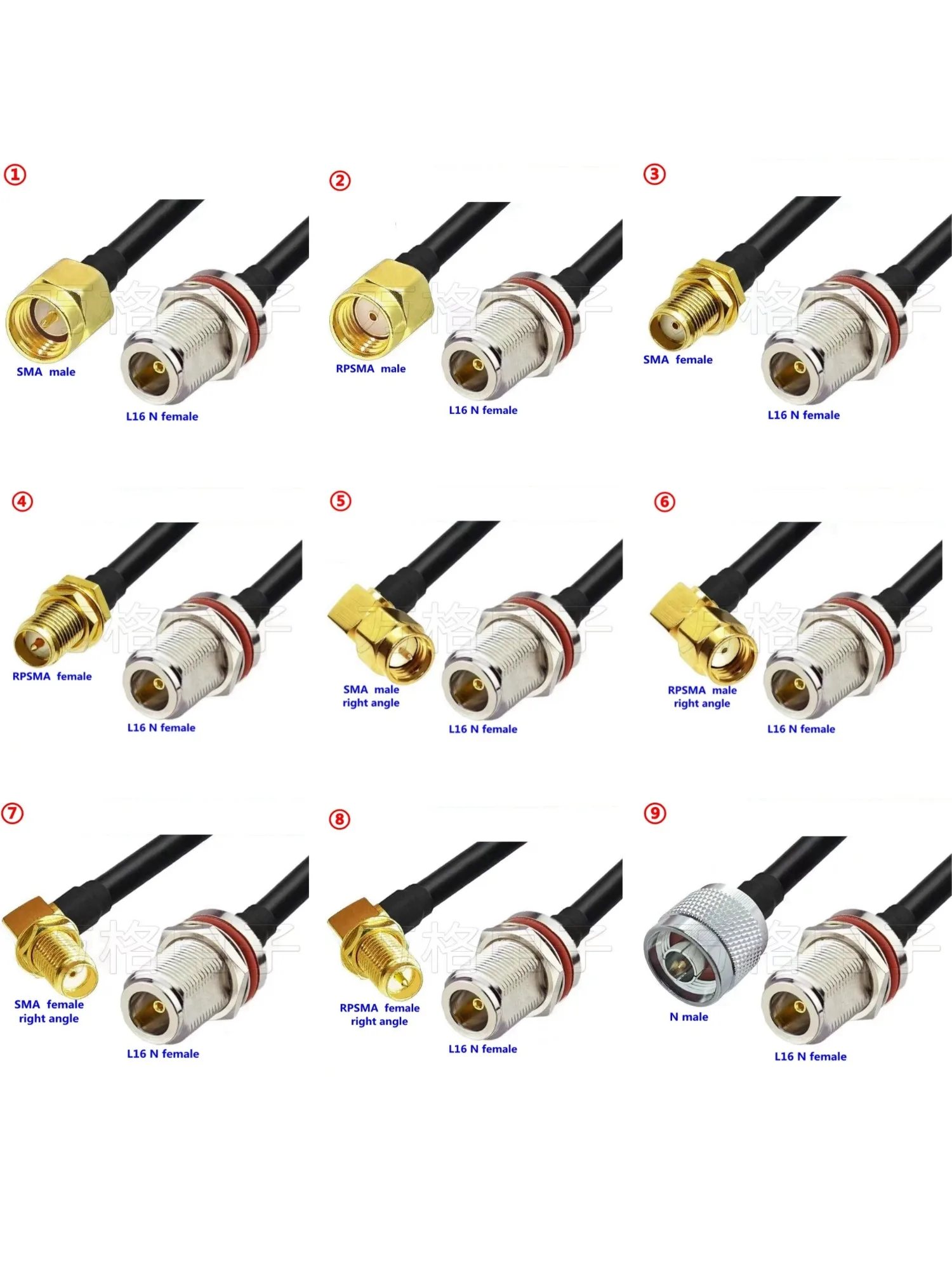 LMR240 Kabel SMA Naar N Type Vrouwelijke Hoofd met Waterdichte Ring Antenne Verlengadapter Kabel Outdoor Coaxiale Radiofrequentie RF - afbeelding 2
