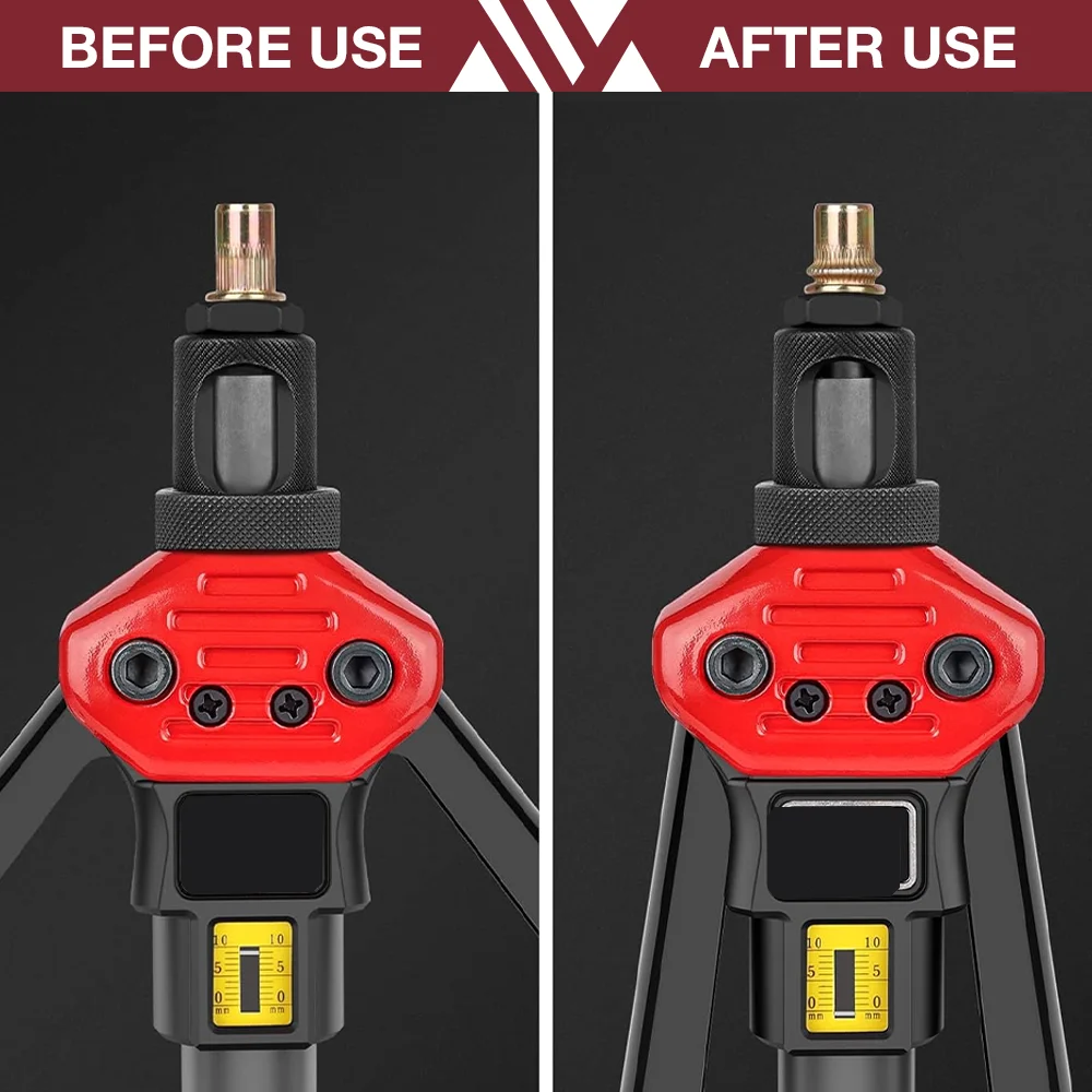 مسدس برشام يدوي، أدوات تثبيت منزلية عالية الجودة، متري M3 M4 M5 M6 M8 M10 M12 بوصة 10-24، 1/4-20، 3/8-16، 5/16-18، آلات تثبيت متعددة المواصفات، مناسبة لجوز برشام #6