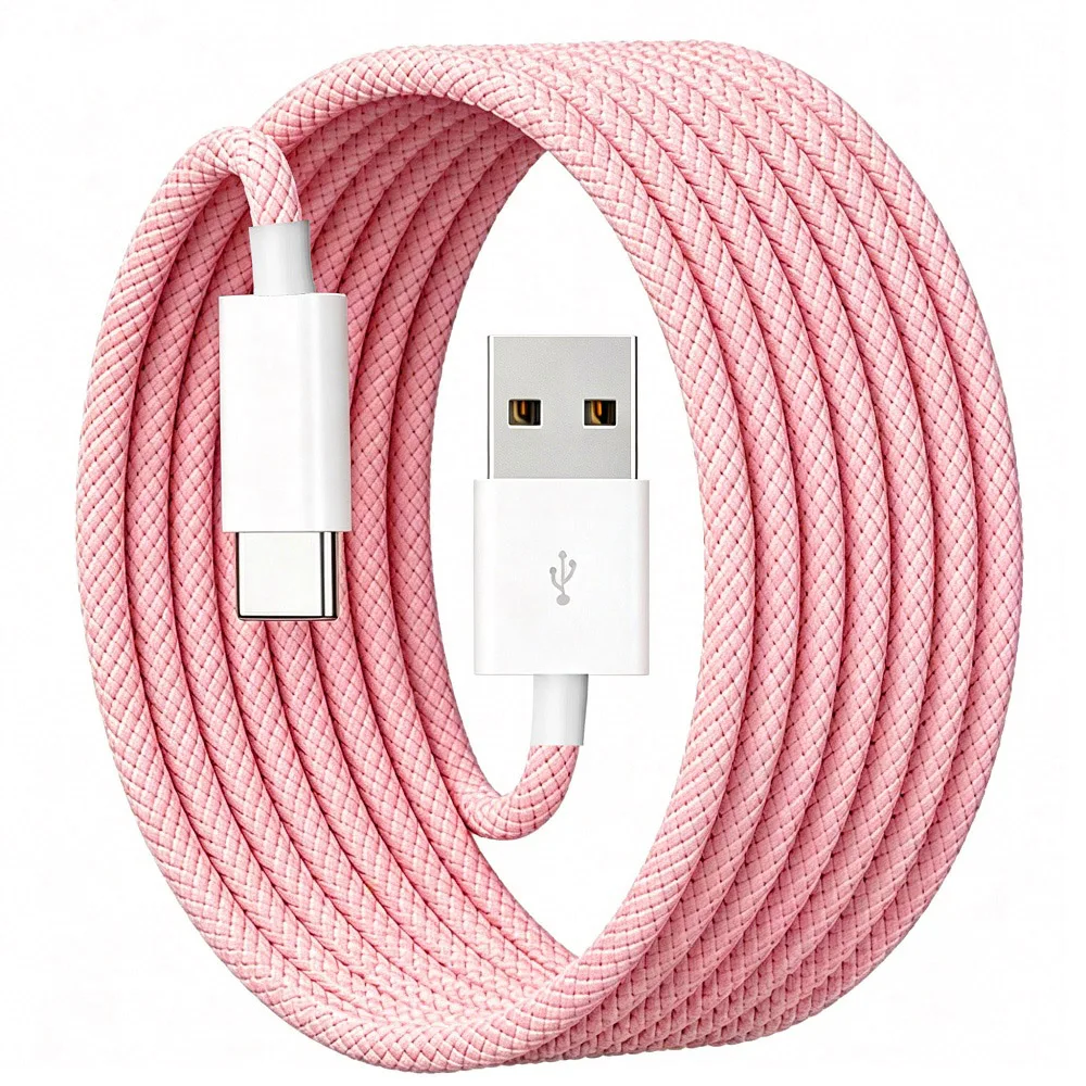 Câble USB 5A pour iPhone 15, charge rapide, Huawei, Xiaomi, Samsung, type C, Android, câble tressé, accessoires, 1 pièce/2 pièces/3 pièces/5 pièces