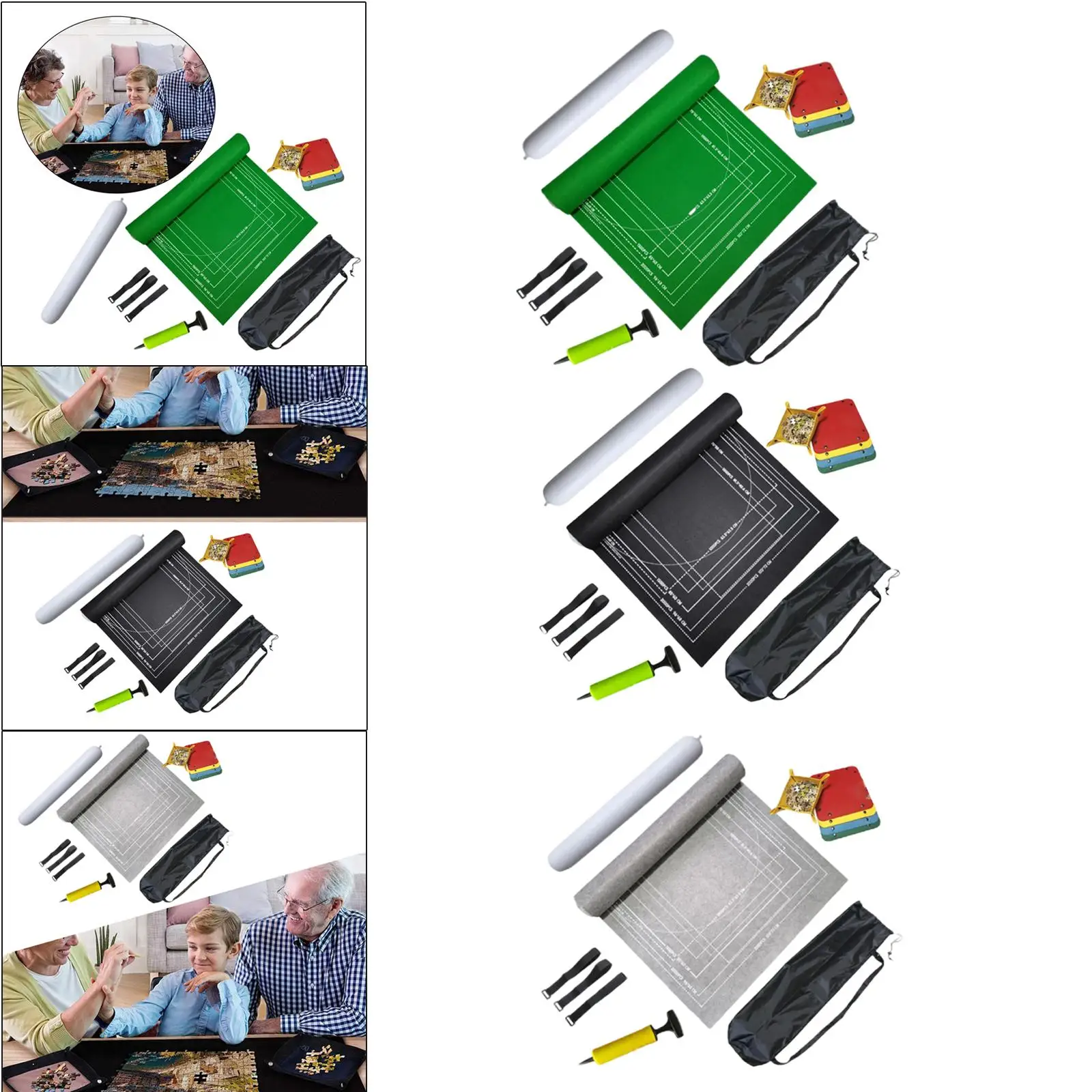 Jigsaw Puzzle Mat Roll Up, Saver Pad Portable Up to 2000 Pieces with Storage Jigsaw Puzzle Mat Roll Up, Saver Pad Portable Up to 2000 Pieces with Storage