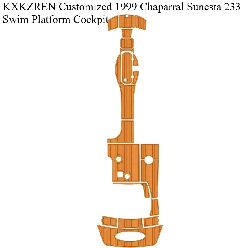 KXKZREN personalizado 1999 Chaparral Sunesta 233 plataforma de natación cabina autoadhesiva yate almohadilla de suelo de teca sintética hoja de cubierta antideslizante para barco