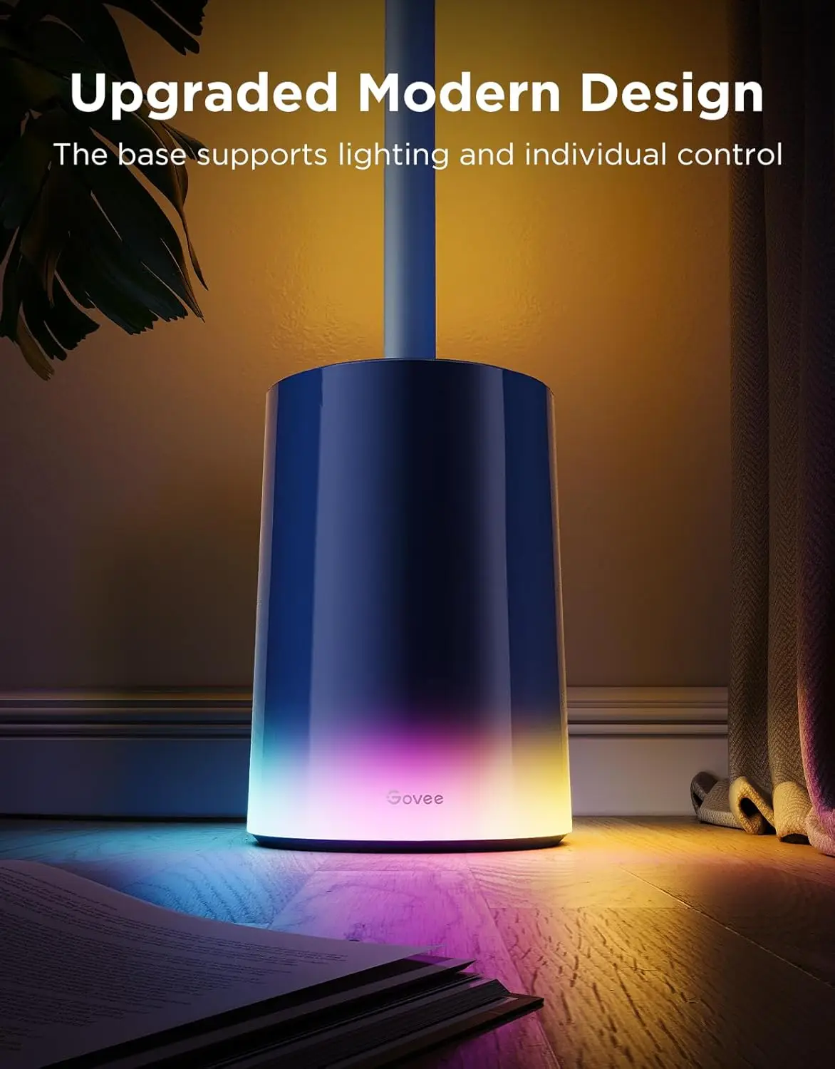 Smart RGBIC Floor Lamp with Voice Control, Music Sync, and Scene Modes for Living Room or Bedroom view 2