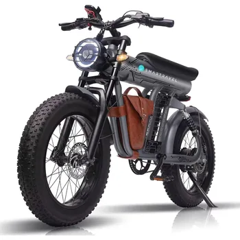 Image Adult Electric Bike, 1200W Brushless Motor, 23.2Ah Battery, 20"x4.0 Fat Tires, 32MPH Electric Bike, Front/Rear Turn Signals