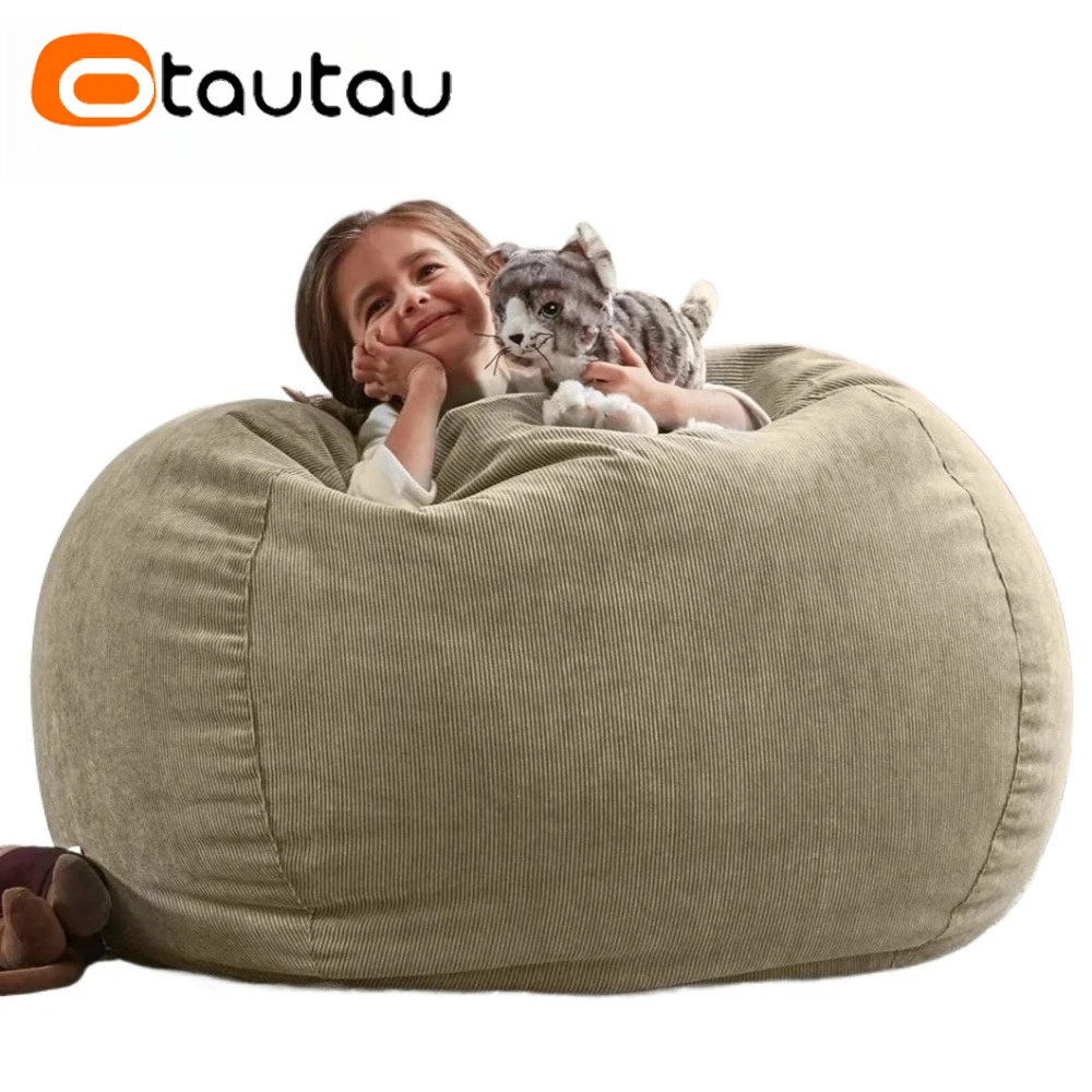 

OTAUTAU Bean Bag Sofas with Filler 2.3ft 70cm Filled Comfy Beanbag Sofa Puff Floor Seat Chaise Lounge Pouf Chair DD005