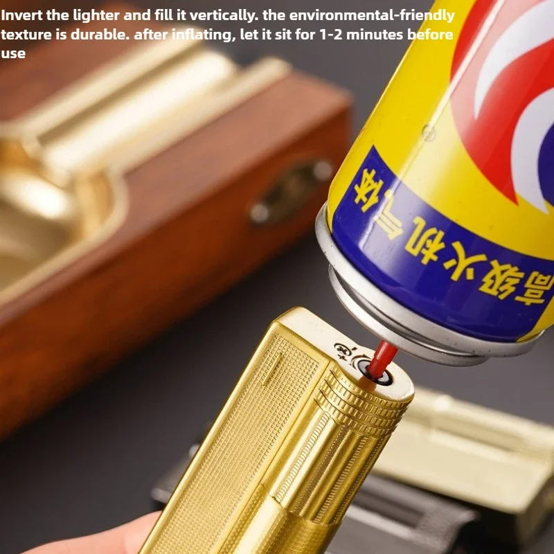 2025 ولاعة نمساوية عتيقة قابلة للنفخ ذات تدفق مباشر فاخرة، مقاومة للرياح، إشعال بالضغط، ولاعة جسم معدنية خفيفة الوزن