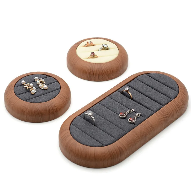 

Jewelry Display Stand Lightweight Counter Ring Holder Jewelry Storage Shelf Multi Functional Microfiber Ring Display For Counter
