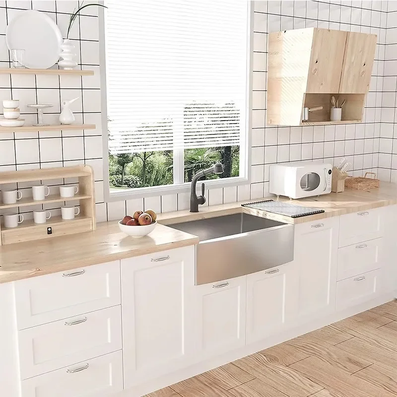 for American Skirt Sink Waterfall Kitchen Sink Stainless Steel Sinks