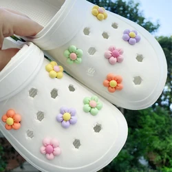 Conjunto de 10 Uds de zapatos decorativos para Crocs, zapatos de flores tridimensionales para mujer, accesorios para zapatos DIY