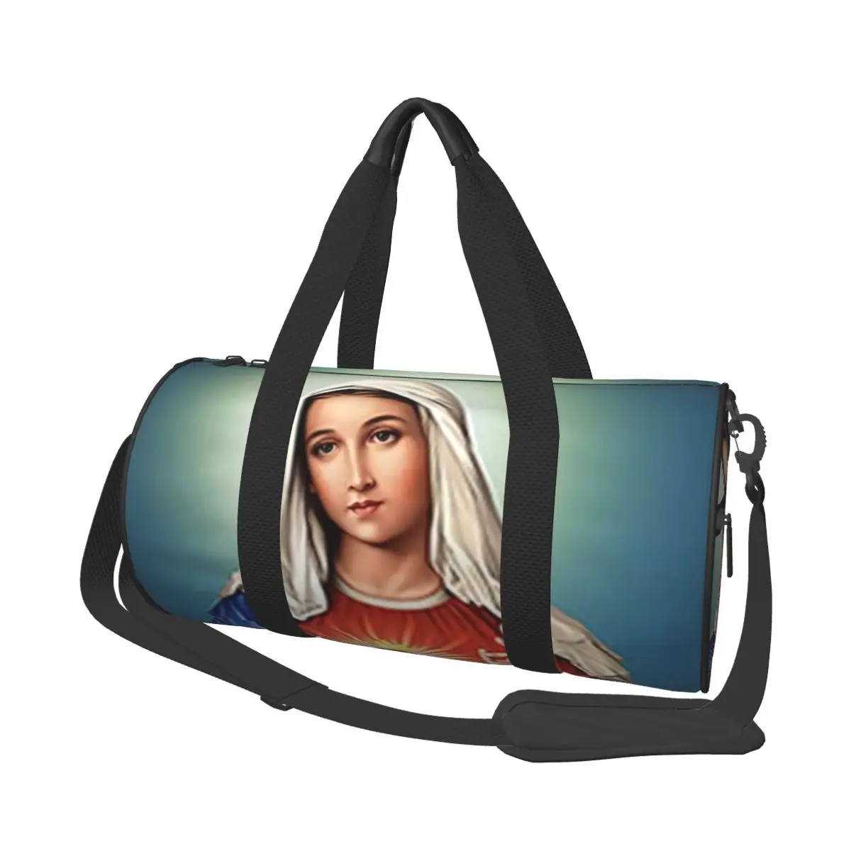 

Immaculate Heart Of Mary Virgin Mary Large Duffle Gym Bag Waterproof Duffle Travel Bags Handbags Fitness bag