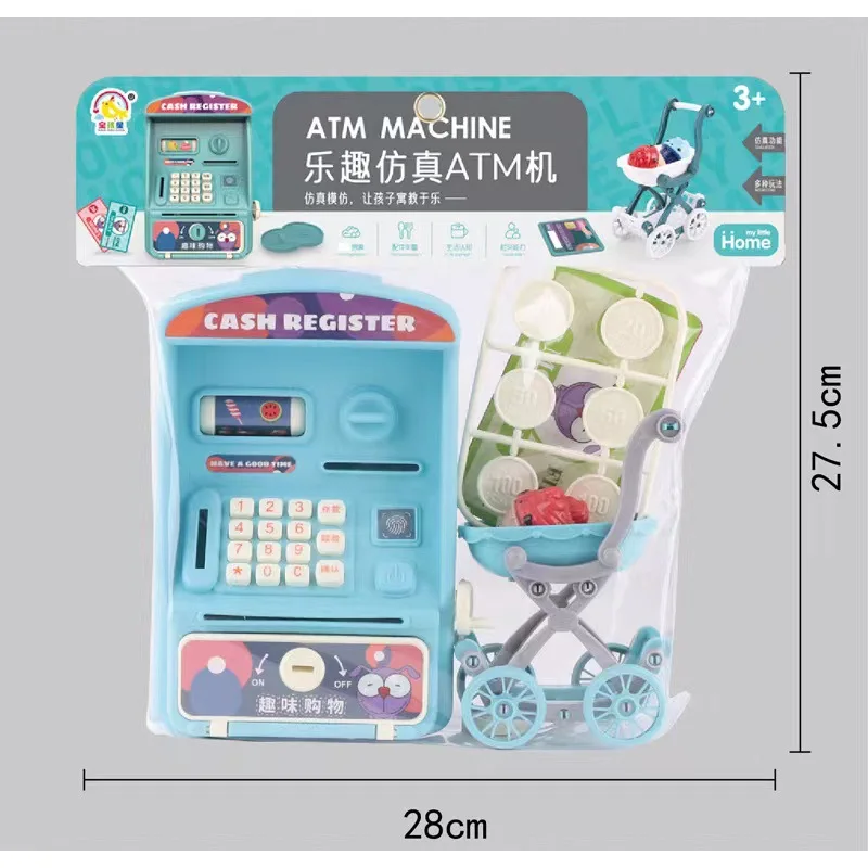 Play House Bag Coin-operated Cash Machine Parent-child Interactive Mini Shopping Cart Set Pretend Play