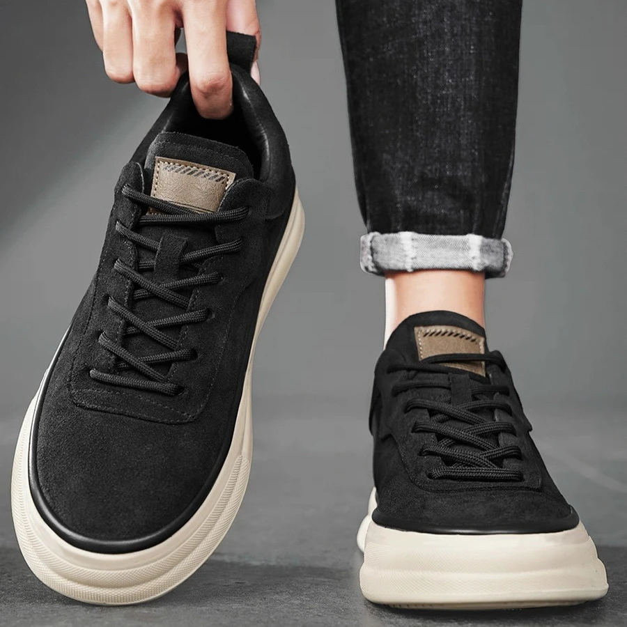 Men's Casual Shoes Luxury Suede Sneakers Platform Vulcanized Shoes Comfortable Sport Running Shoe Skateboard Shoes for Men Tenis - view 6