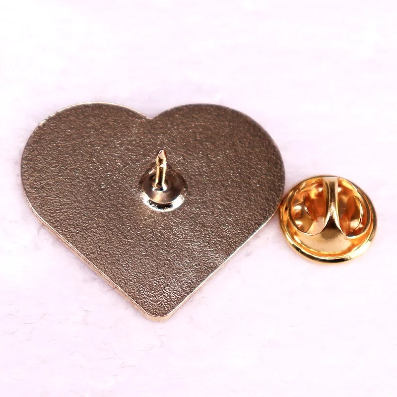 I Don't Care What The Bible Says Enamel Pin Gold Heart Brooch Atheist Badge Jewelry