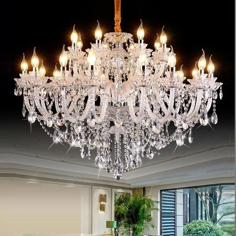 

2024 New K9 Modern Crystal Lustres De Cristal Lamps Chandeliers AC110V/220V Home Decoration Lighting Fixture for Living Room