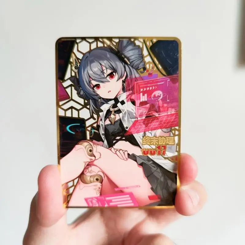 Anime Goddess Story Honkai Impact 3 Prometheus Beautiful characters DIY homemade Metal cards Toy collection Birthday present