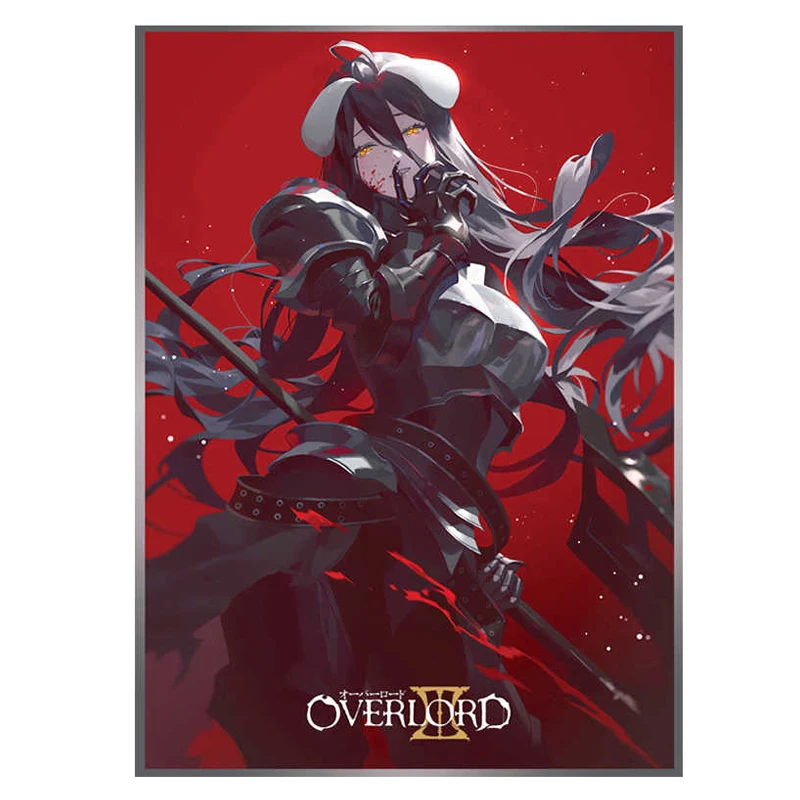 

64 шт./компл. Overlord albedo флэш-карта с рукавом PTCG аниме игровая коллекционная карта защитный чехол подарочная игрушка 66*91 мм