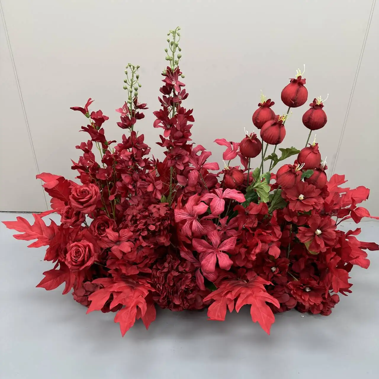 Mori Pai Hua Lu Xun Grass Pai Wedding Hall Engagement Wedding Stage Background Decoration Simulation Flower Art