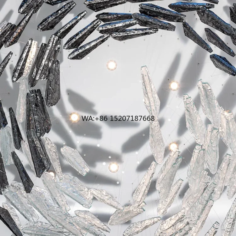 

Изготовленный на заказ современный стиль, украшение для помещения, светильник для виллы, стеклянный светодиодный потолок, роскошный светильник, самолет, вестибюль отеля