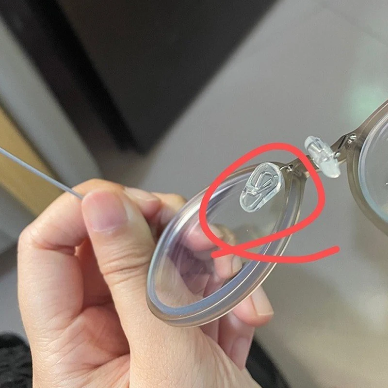 5 Paar Brillen-Nasenpads aus superweichem Silikon zum Aufstecken, Silikon-Nasenpolster mit Luftkammer für optische Brillen – Detail 3
