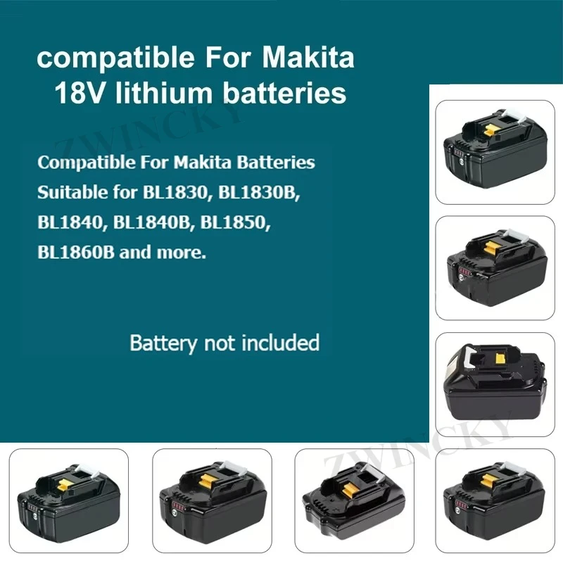 18V LED Flashlight Outdoors Spotlight Light for Makita BL1430 BL1830 14.4V 18V Lithium Battery USB Outdoor Lighting with USB