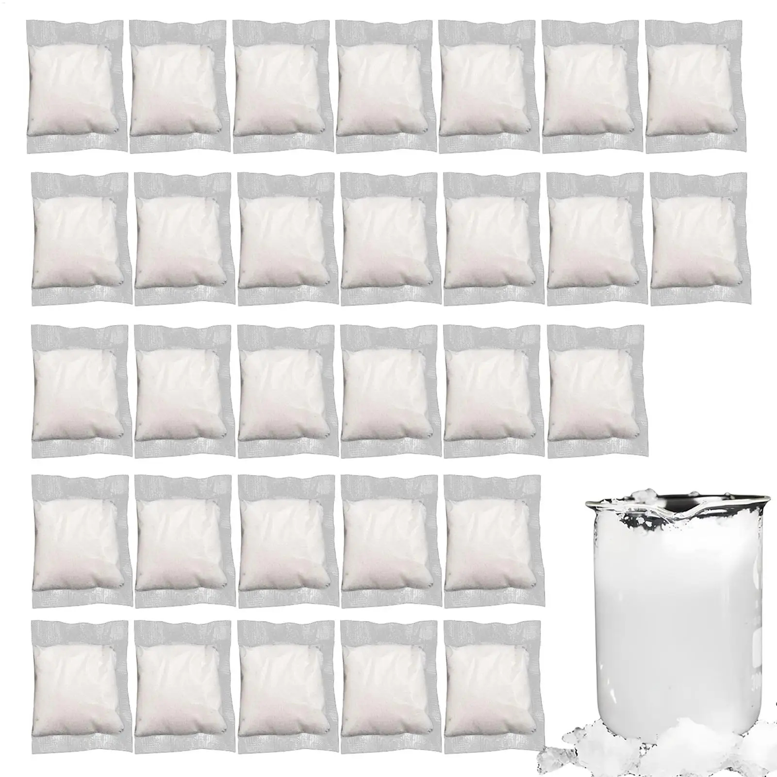 Portable Toilet Gel 30 Pieces Camping Toilet Powder Liquid Solidifier Pee Absorbent Gel for Travel Backpacking Camping Outdoor