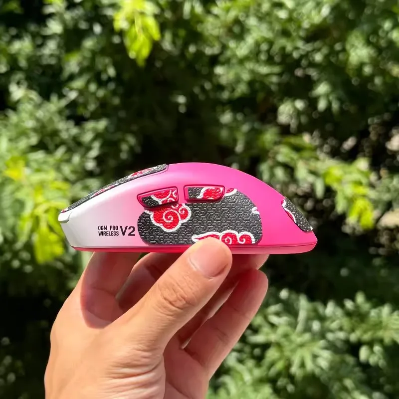 شريط مانع للانزلاق مضاد للعرق ، ملصق ماوس خفيف للغاية لـ Waizowl OGM Pro V2 ، نسيج سحلية ندفة الثلج فائق النحافة ، مجموعة واحدة