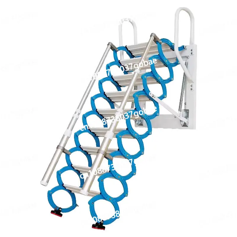 

Настенная чердачная телескопическая лестница, складная двухуровневая домашняя лестница