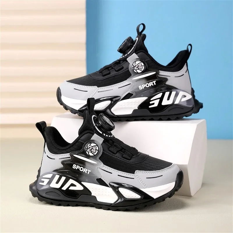 

Autumn Childrens Boy Sneakers Pu Leather Fashion Soft Kids Sports Shoes Luxury Outdoor Nons-lip School Running Boys Basketball