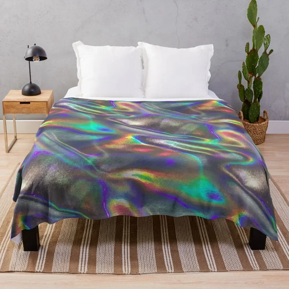 holographic print Throw Blanket Sofas Soft Big Blankets For Sofas Blankets