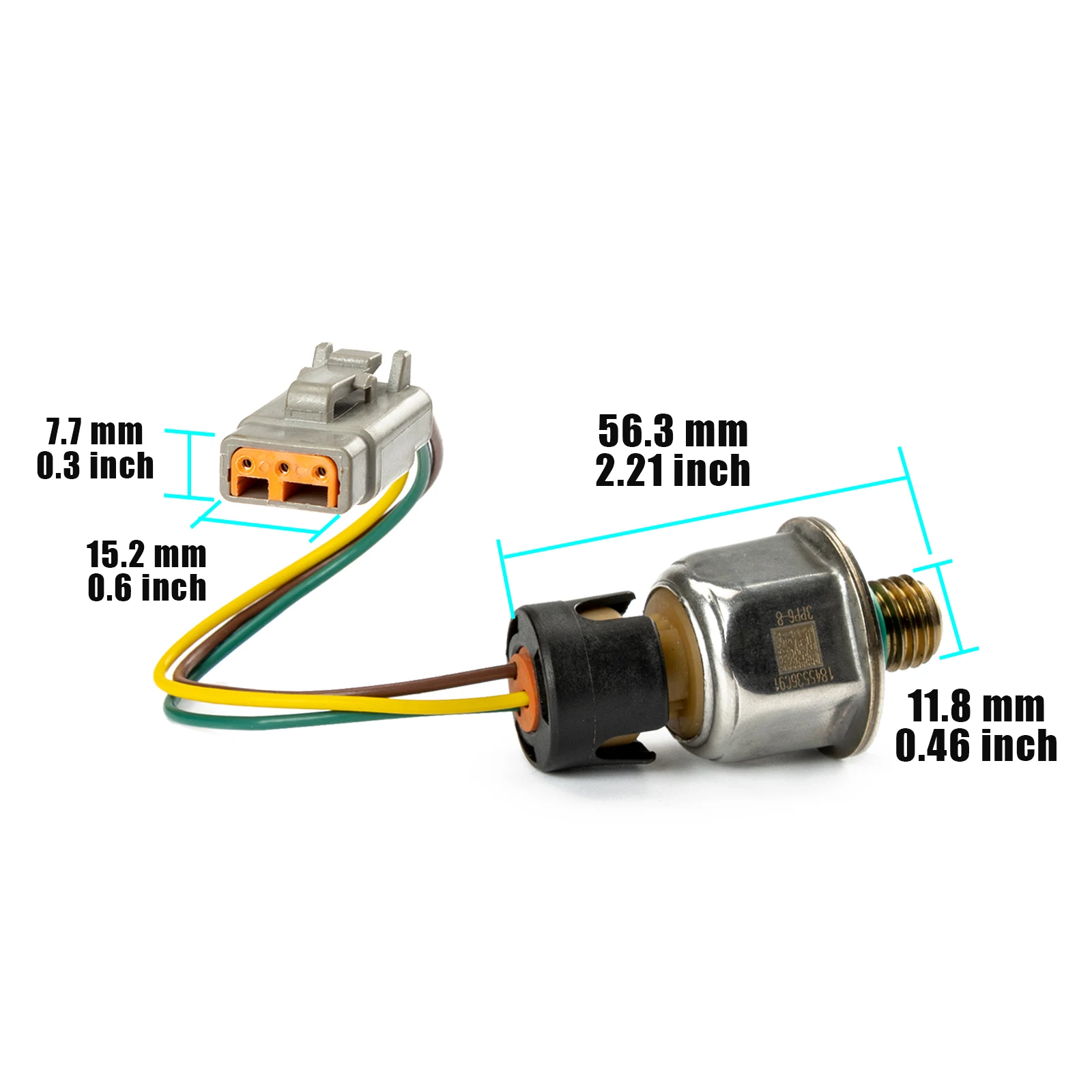 New Injector Oil Pressure Sensor 1845536C91 3PP6-8 1845536 for Maxxforce 2004-07 DT466E DT570 International Navistar ICP Sensor