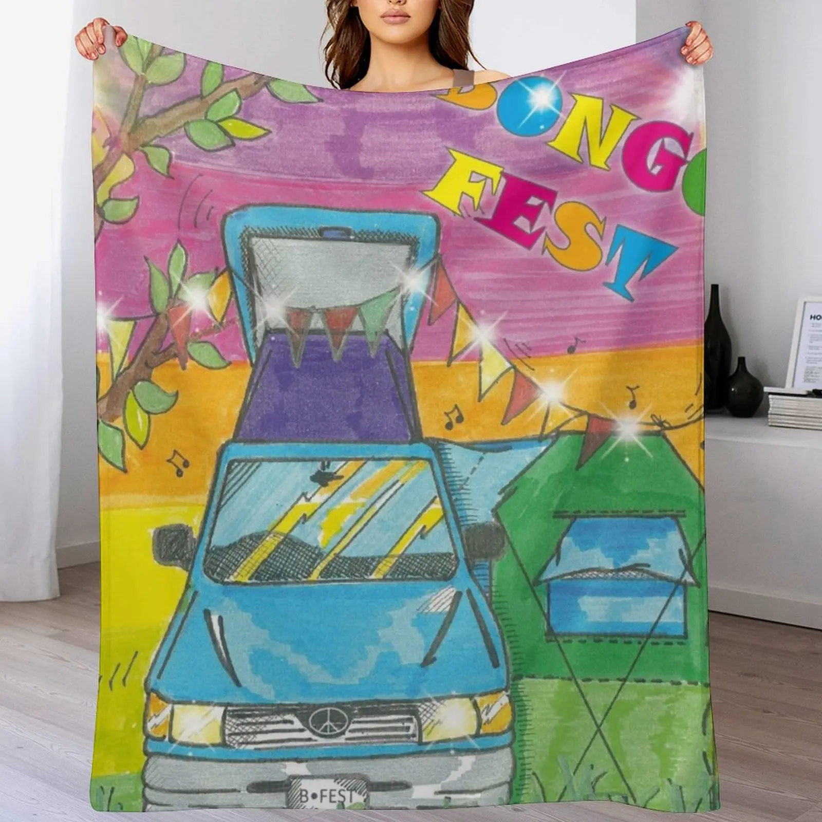 

Mazda Bongo Friendee Camper van Camping Festival Throw Blanket Sleeping Bag Bed covers Luxury Thicken Plush Blankets