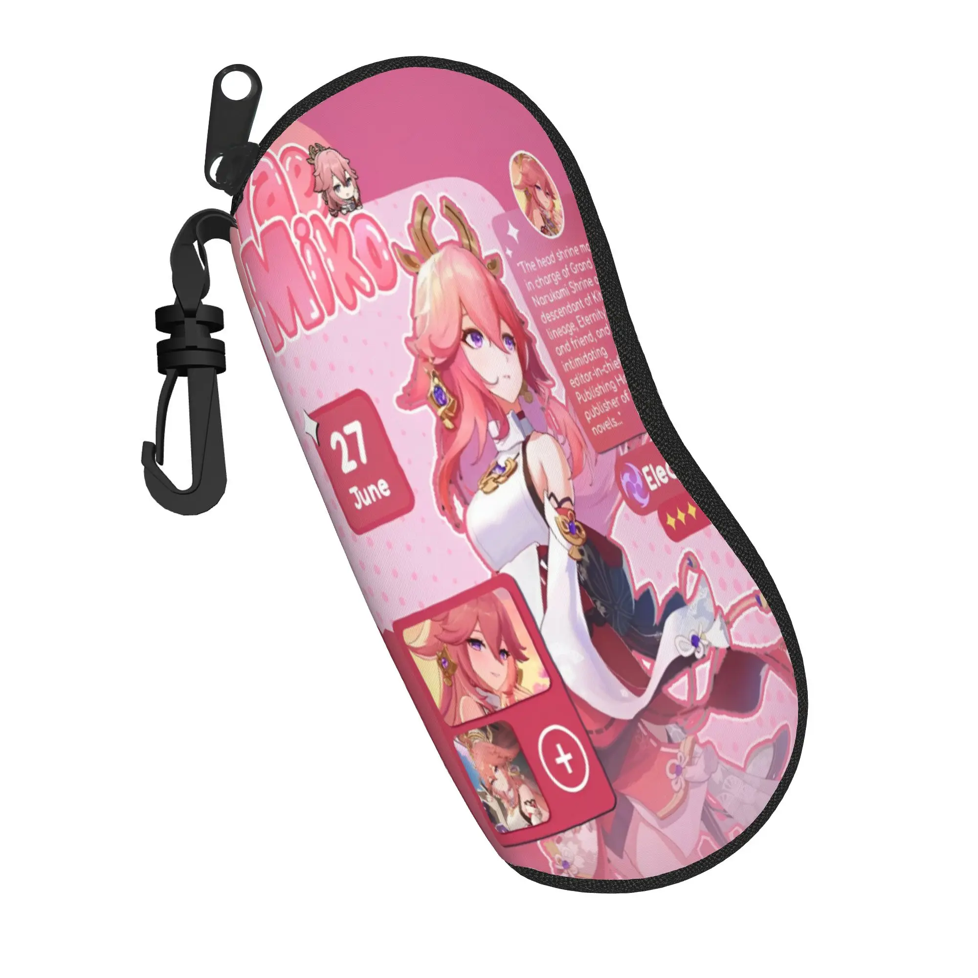 yae miko genshin impact Merch Glasses Case for Girl Boy Student Accessories  Glasses Storage Box Ins Glasses Box