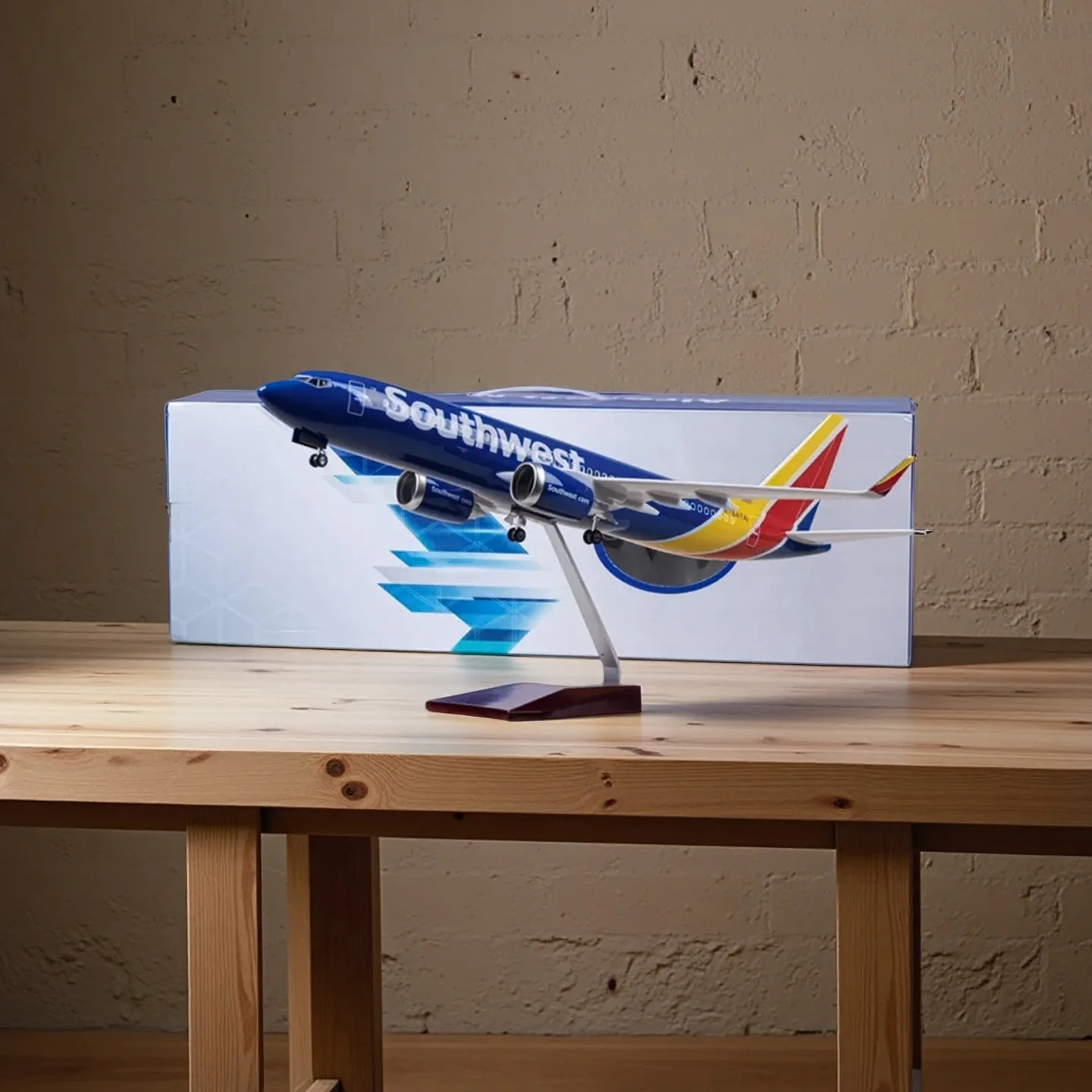 

B737 Die-cast 47CM Aircraft Model 737 Southwest United States Airlines Toy Airplane with LED Lights for Model Collections