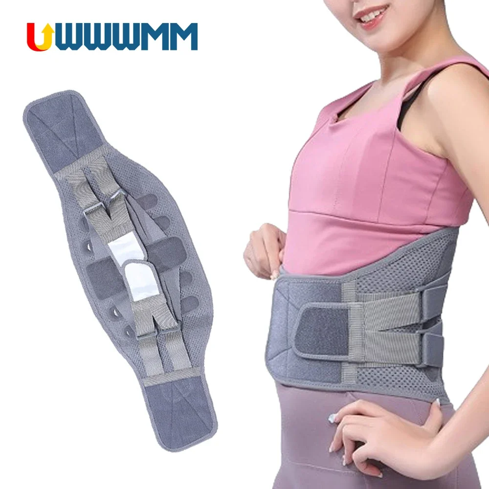 

Adjustable Lumbar Support Belt Waist Support Adults Sciatica Back Compression Brace Pain Relief Scoliosis Lifting Back Brace