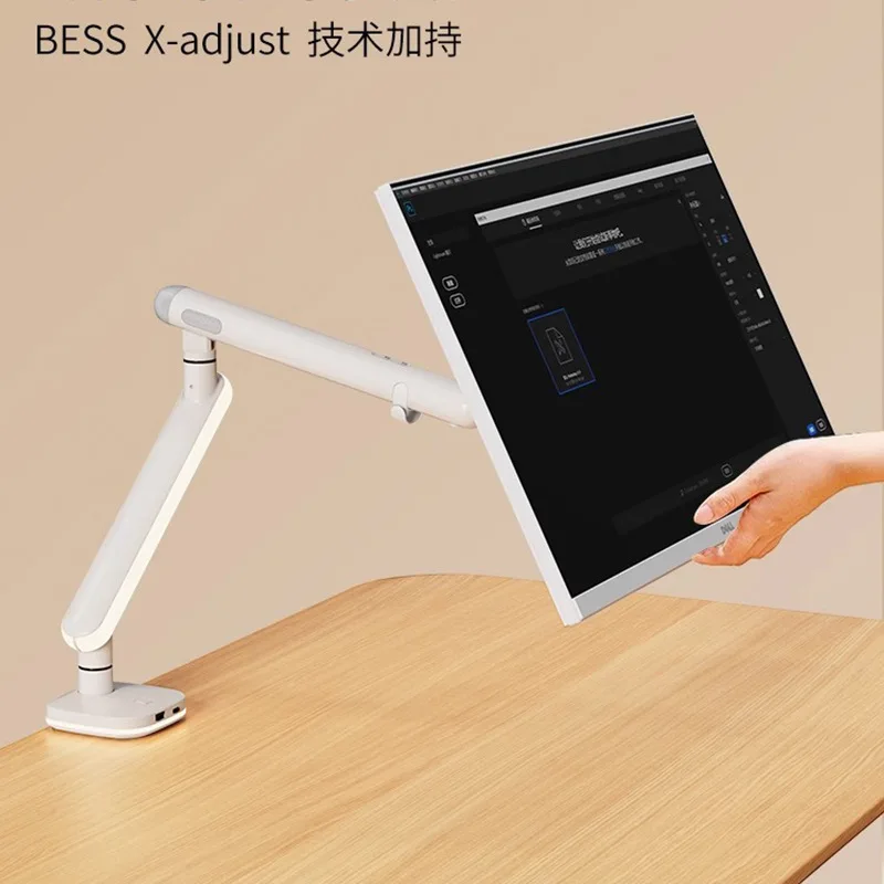 

monitor bracket No punching display bracket Can be lifted and lowered Rotating desktop to increase the height of the shelf