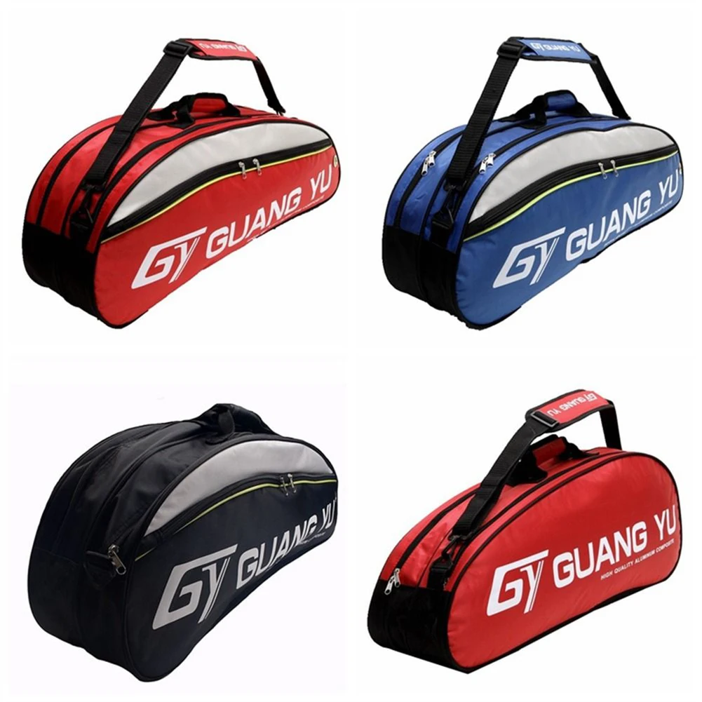 Grande Capacidade Único Ombro Badminton Raquete Bag, Nylon, Squash Team, 6 Raquete Bag