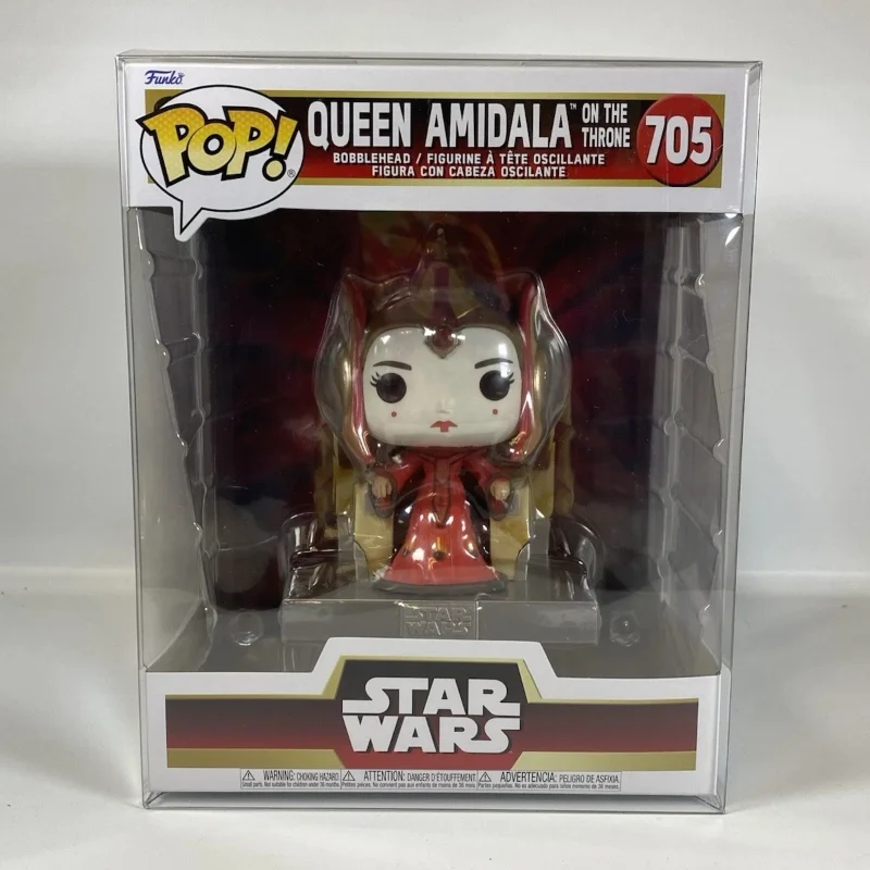 Original Funko POP Star Wars Season 10 Padme Amidala Sitting on Throne Vinyl Figure Trendy Collectible Ornament Toy Gift view 4