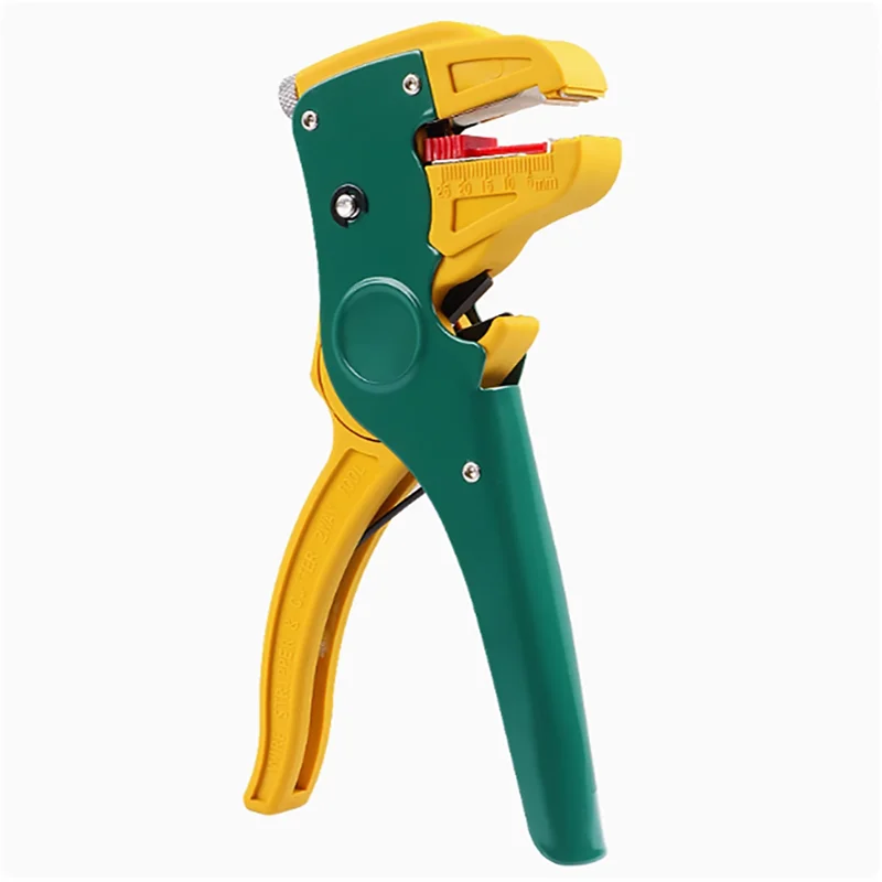 

Multifunctional Automatic Wire Stripper Flatwire Cutter Stripping Plier 0.5 to 6.0mm Range Length Adjustment For Electrician